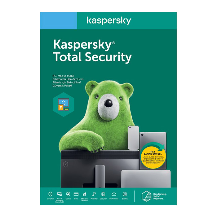 Kaspersky Total Security 1 Kullanıcı 1 Yıl