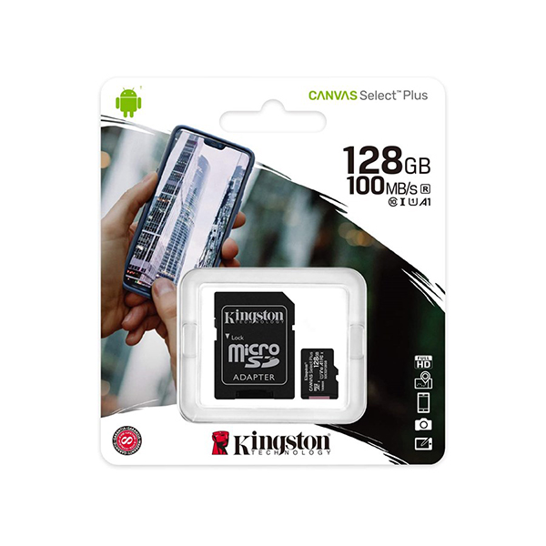 Kingston 128GB Canvas Select Plus Micro SDHC Sd Kart SDCS2/128GB