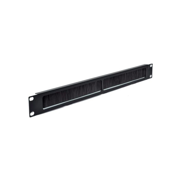 Xetef 1U 19 inch Kablo Düzenleme Paneli Patchcord Giriş Holü Fırçalı Tip Siyah