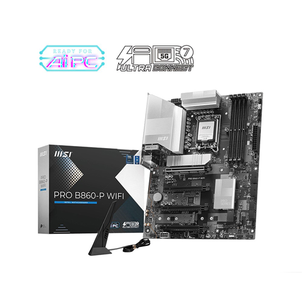 Msi Pro B860-P Wifi 1851P DDR5 Ses GLAN DP/HDMI/TYPE-C Sata3 USB3.2 Atx