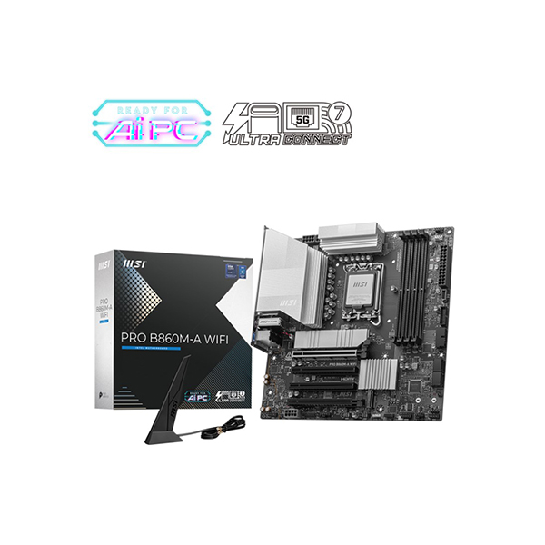 Msi Pro B860M-A Wifi 1851P DDR5 Ses GLAN DP/HDMI/TYPE-C Sata3 USB3.2 mAtx