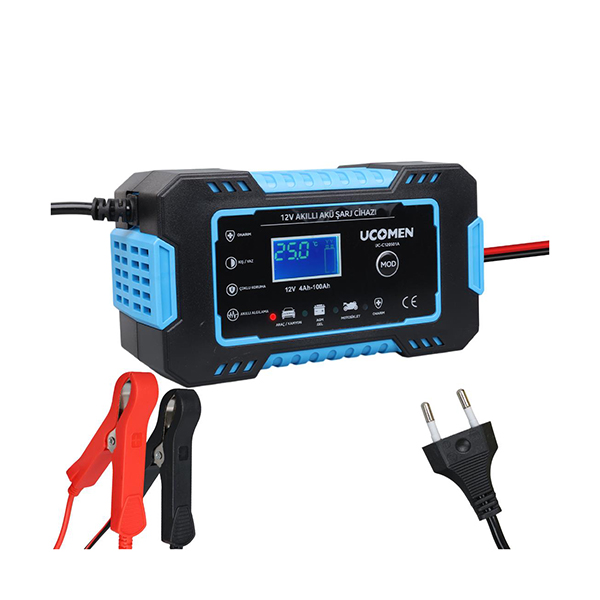 Ucomen UC-C120501A Mavi 12V 6A Led Göstergeli Akü Şarj Cihazı