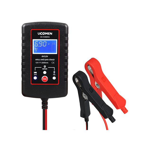 Ucomen UC-C120201A 6/12V 2A Siyah Akü Şarj Cihazı