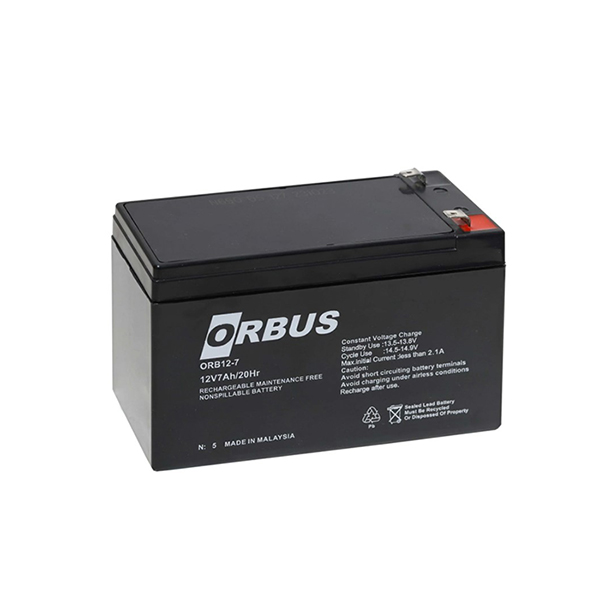 Orbus 12V 7Ah Bakımsız Kuru Tip Ups  Aküsü 2 Kg +