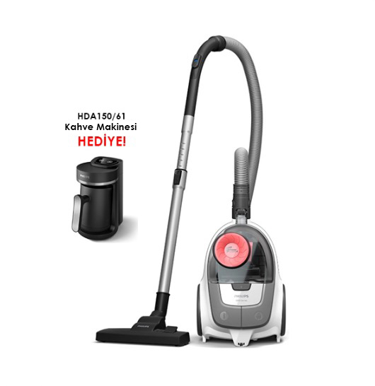 Philips XB2142/09 2000 Serisi 850W Torbasız Süpürge + HDA150/61 Türk Kahve Makinesi