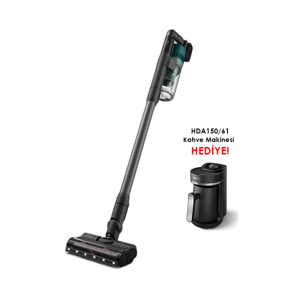 Philips XC6557/01 6000 Serisi Islak Kuru Kablosuz Şarjlı Dikey Süpürge + HDA150/61 Türk Kahve Makinesi