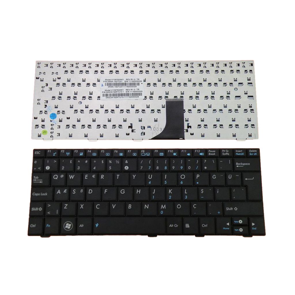 ASUS Eee Pc 1001, Asus 1005, Asus 1008 Klavye Türkçe Siyah