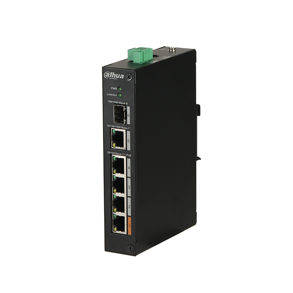 Dahua PFS3106-4ET-60 4 Port 10/100 PoE +1 Uplink +1 SFP Yönetilemez Switch 60W