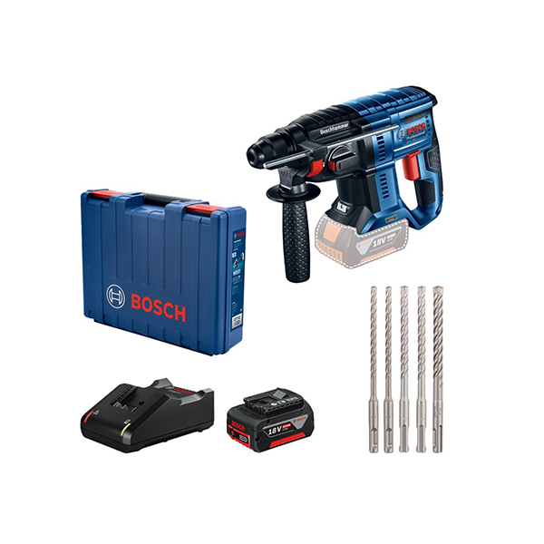 Bosch Professional GBH 180-LI 1x4Ah Akülü Kırıcı-Delici Kömürsüz Matkap + Sds Plus Uç Seti 0615990M9C