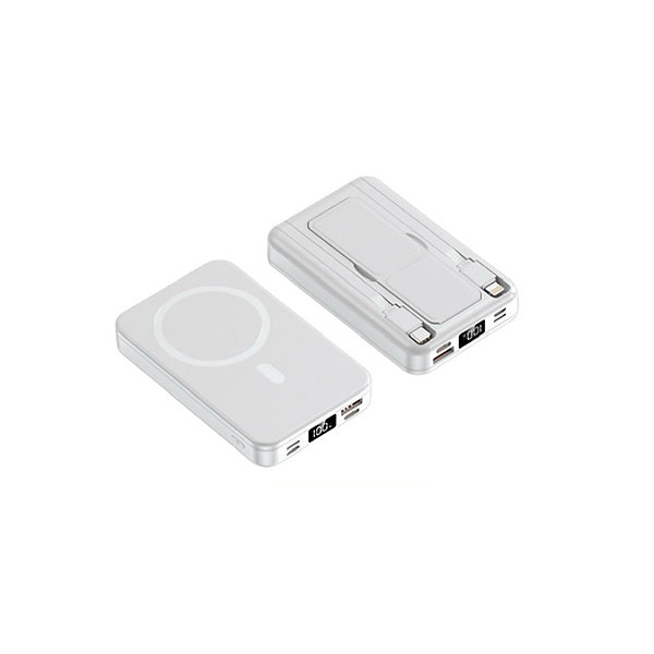 Sprange SR-P28M 12.000mAh Magsafe 15w Wireless Hızlı Şarj Micro Type-c Lightning USB Powerbank Beyaz