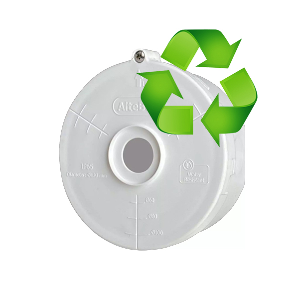 AlteBox AB-7006EB Click 120mm Döner Kapaklı Beyaz Kamera Buatı