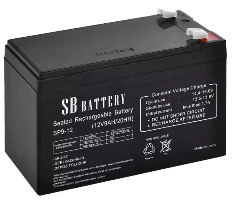 SB 12V 9AH Bakımsız Kuru Tip Ups Akü