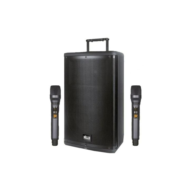 Wöller W-1540DSP 15 inch 400 Watt Bluetooth ve USB Girişli 2 El Uhf Mic Eco Reverb Şarjlı Profesyonel Portatif Hoparlör