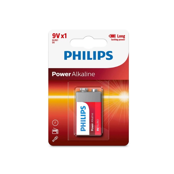 Philips 6LR61P1B/10 6LR61 9V Alkalin Pil