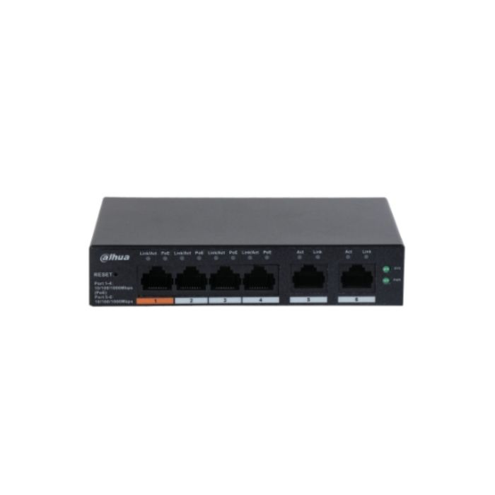 Dahua CS4006-4GT-60 6 PORT 10/100/1000 4xPoe +2 Uplink 60w Bulut Yonetilebilir Switch