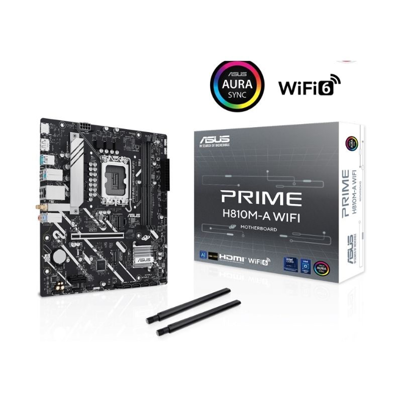 Asus Prime H810M-A Wifi 1851P DDR5 Ses Glan Dp/Hdmı Sata3 Usb3.2 mATX