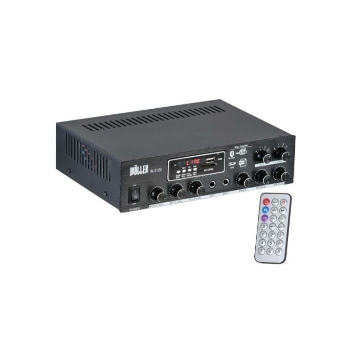 Wöller W-2120 100W 100V Usb/Sd/Bt 2 Bölgeli Hat Trafolu Amplifikatör