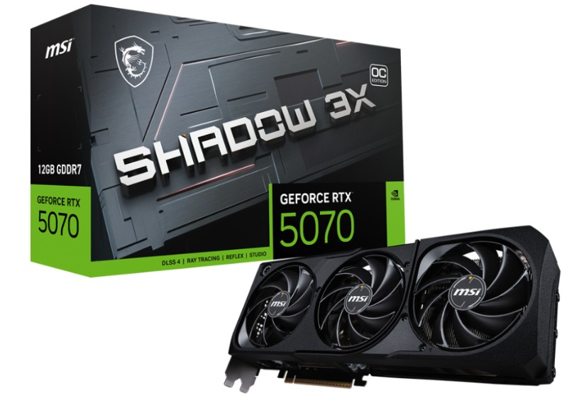 Msı Geforce RTX5070 12Gb Shadow 3x Oc Gddr7 192bıt (3xdp/Hdmı)