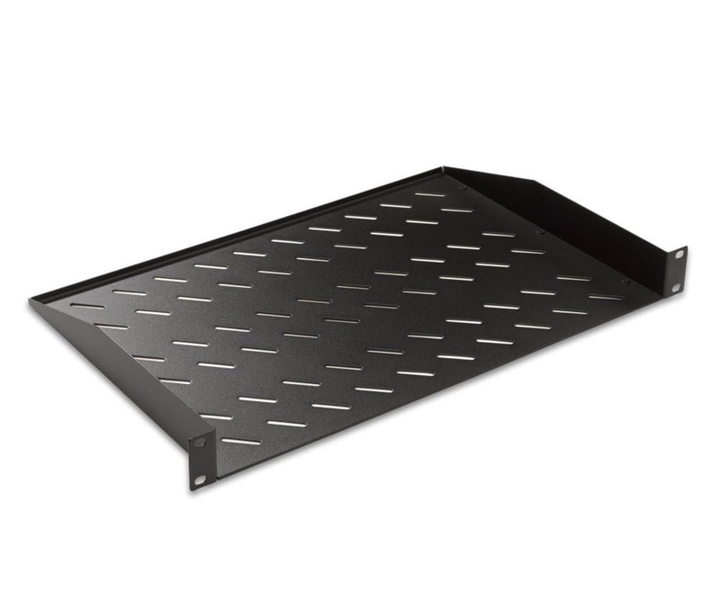 Ager AA-RMR01U25-B-S1-19 19 inch 1U Rack Mount 2 Bağlantı Sabit Raf 30Kg. Siyah 9005 (250MM Derinlik)