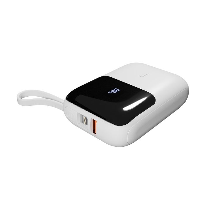 S-link P109M 10000mAh PD20W+QC18W+HSC22.5W LCD Taşınabilir Pil Şarj Cihazı Beyaz