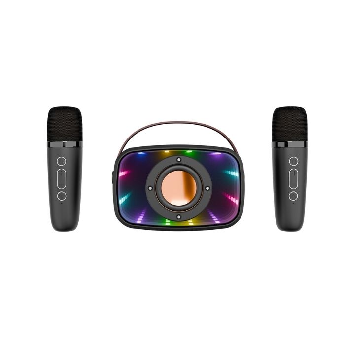 Mikado MD-57BT Endless 5W Siyah TF/USB/ AUX/ BT 2xKaraoke Mikrofon 1200mAh Taşınabilir Hoparlör