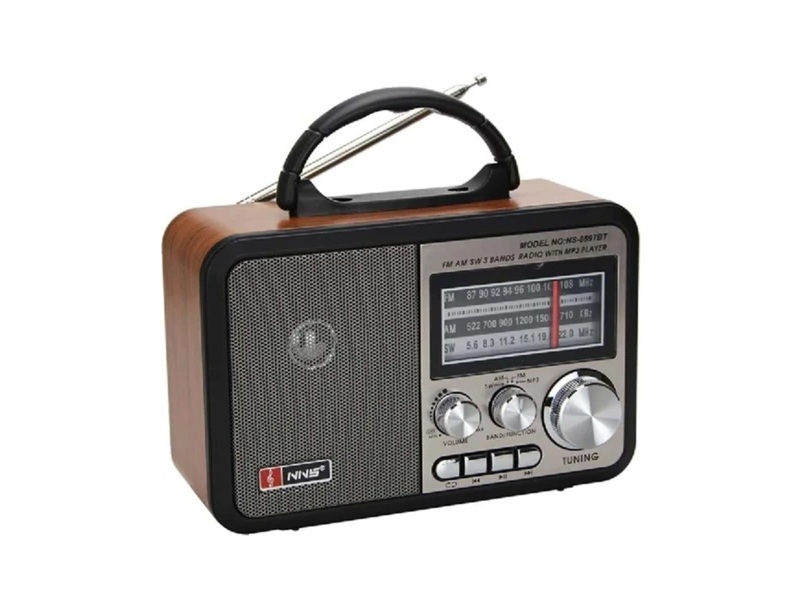 Nns NS-8897BT Taşınabilir Retro Şarjlı Radyo Bluetooth Mp3 Çalar AM/FM/SW/USB/TF/BT/AUX