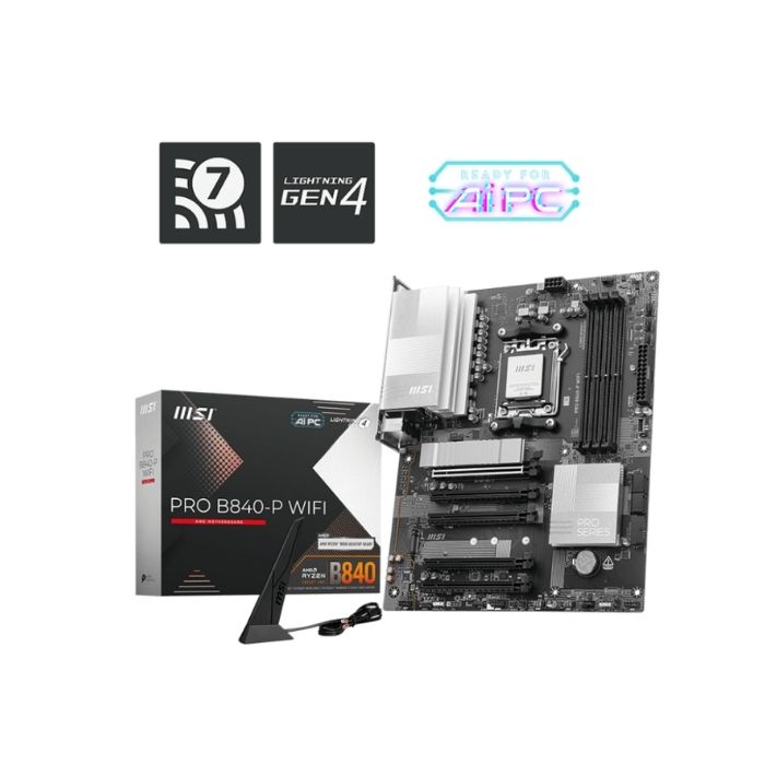 Msi Pro B840-P Wifi  AM5 DDR5 SES 2.5Glan Hdmı 2xM.2+4xSata6g Atx