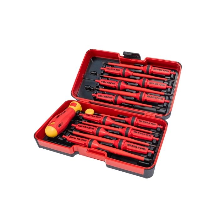 İzeltaş 1000V İzoleli Elektro Slim 14 Parça Tornavida Seti 14000005342