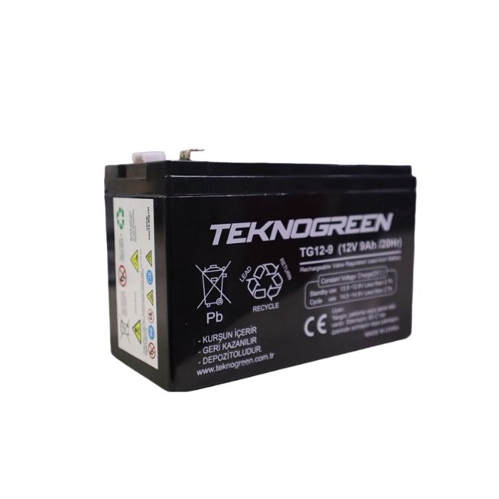 Teknogreen TG12-9 12V 9Ah Bakımsız Kuru Akü
