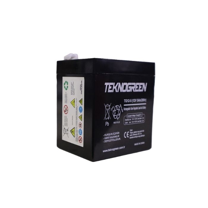 Teknogreen TG12-5 12V 5Ah Bakımsız Kuru Akü