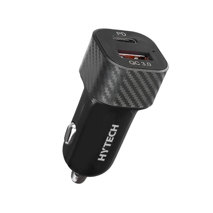 Hytech HY-X49 43W PD 25W + USB QC3.0 Siyah Araç Şarj Cihazı